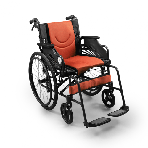 كرسي متحرك الومنيوم ذهبي مطور 46 سم