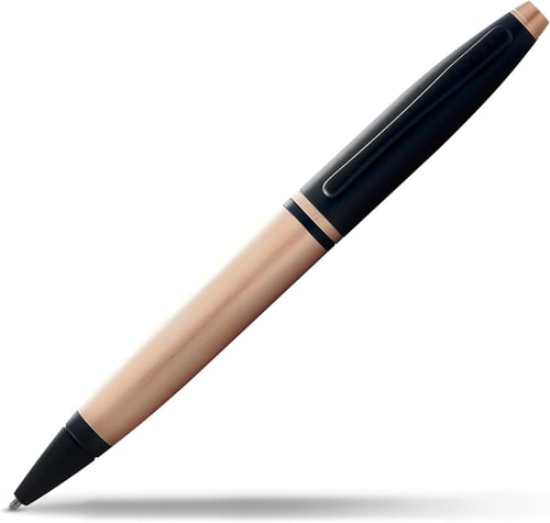 Cross Calais Brushed Rose Gold & Matte Black Rollerball Pen
