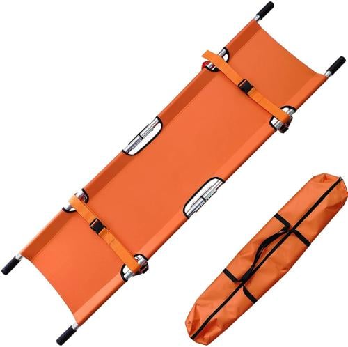 Orange patient stretcher