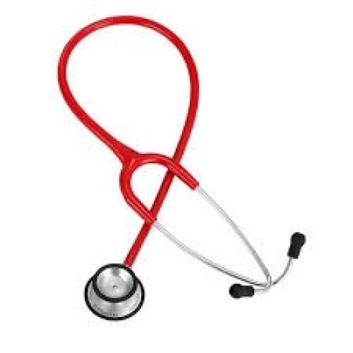 The medical earphone double baby red S Steel 4220-...