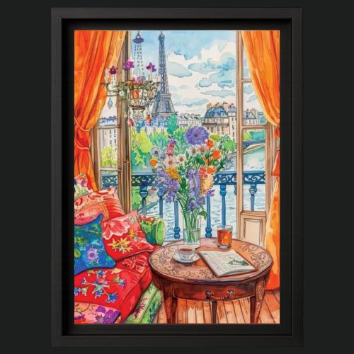 Blooming Eiffel painting