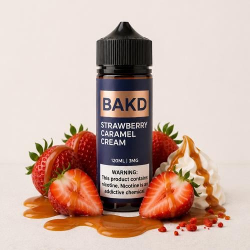 BAKD Strawberry Caramel Cream Flavor 120ml - BAKD...
