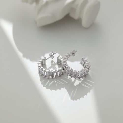 حلق كرستال | فضة عيار 925