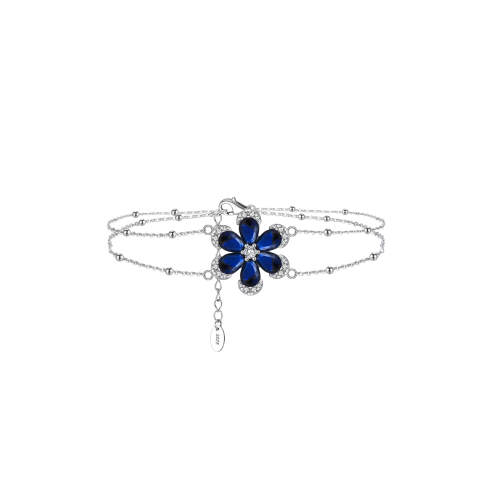 أسوارة Blue rose | فضة عيار 925