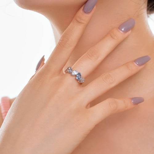 خاتم نسائي Shiny blue | فضة عيار 925