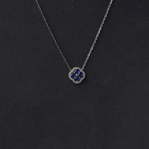 سلسال Blue Clover flower | فضة عيار 925