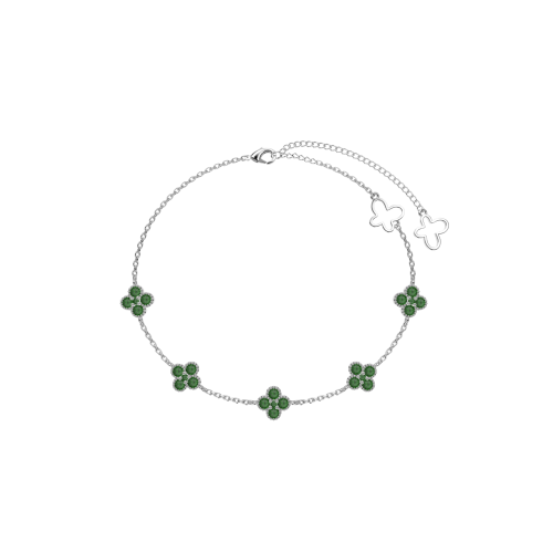 أسوارة Green rose | فضة عيار 925