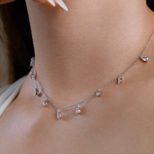 سلسال شوكر قطرات | فضة عيار 925