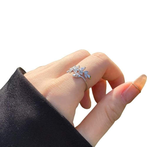 خاتم ناعم شكل ورقة | فضة عيار 925