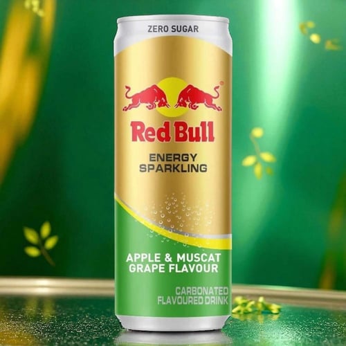 ريد بول سباركلينج تفاح وعنب مسقطي بدون سكر 250 مل...