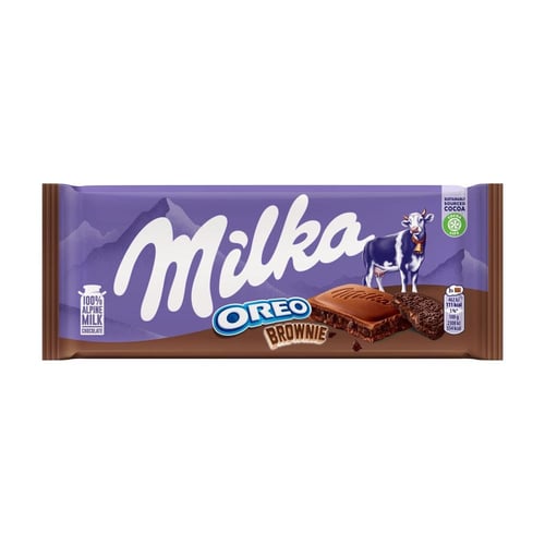 شوكولاتة ميلكا أوريو براوني 100 جم Milka Oreo Brow...