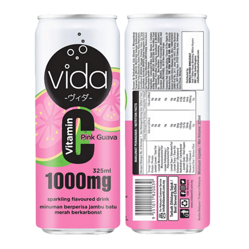 مشروب Vida Pink Guava – فيدا فيتامين C 1000mg بنكه...