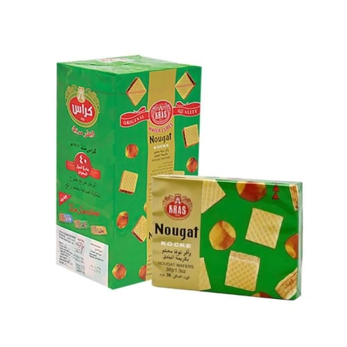 كراس ويفر نوجا — 30 قطعة × 30 جم | Kras Nougat Waf...