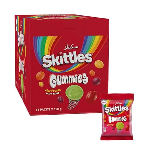 حلوى سكيتلز جيلاتينا بنكهة الفواكه 120 جم | Skittl...