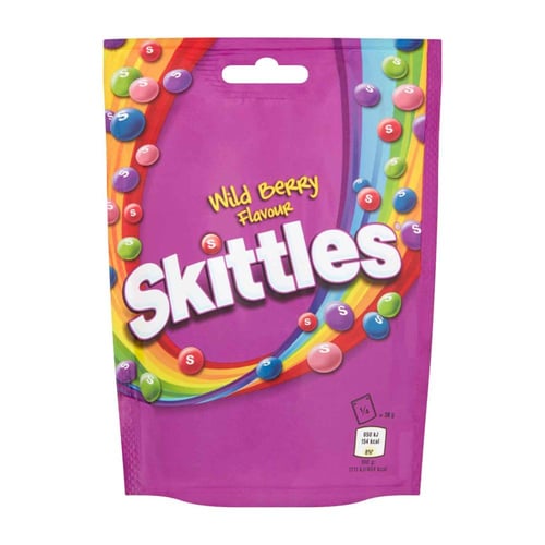 حلوى سكيتلز توت بري 136 جم Skittles Wild Berry Can...