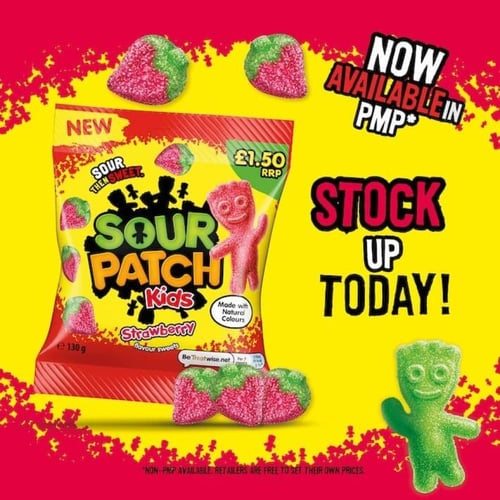 حلوى ساور باتش كيدز فراولة جيلاتينية 130 جرام Sour...