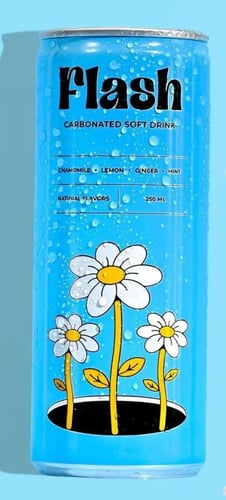 فلاش مشروب غازي بنكهات طبيعية مستورد 250 مل - ازرق