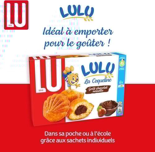 كعك لولو كوكلين شوكولاتة بالبندق 165 جم LU La Coqu...