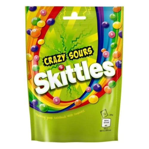 حلوى سكيتلز كريزي ساورز حامض 136 جم Skittles Crazy...