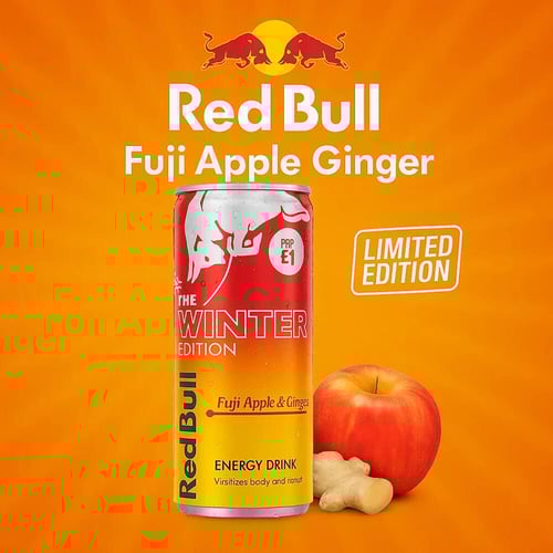 ريد بول إصدار الشتاء بنكهة تفاح فوجي والزنجبيل 250...
