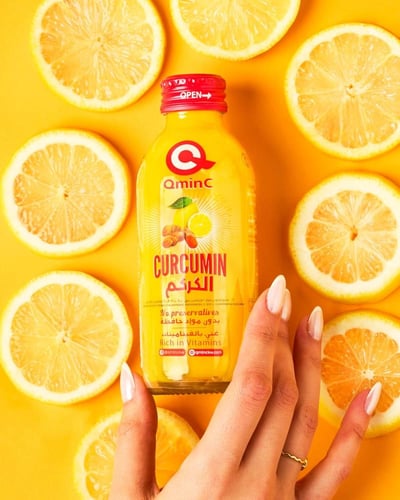 مشروب كيومن سي بالكركم والليمون 150 مل Qumin C Cur...