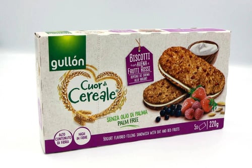 جولن بسكويت شوفان مع الفواكة بحشوة الزبادي 220 جم...