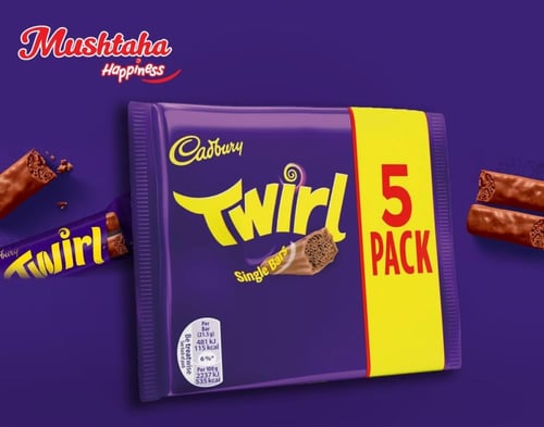 شوكولاتة كادبوري تويرل 5 أصابع 114 جم Cadbury Twir...