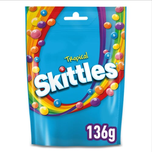 حلوى سكيتلز فواكه استوائية 136 جم Skittles Tropica...