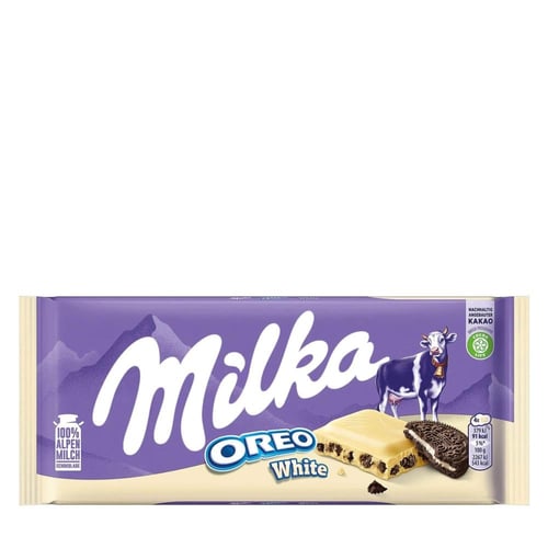 شوكولاتة ميلكا أوريو وايت 100 جم Milka Oreo White...