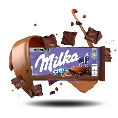 شوكولاتة ميلكا أوريو براوني 100 جم Milka Oreo Brow...