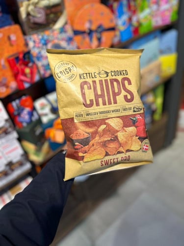 رقائق بطاطس OK Snacks كيتل باربيكيو حلو 150 جم OK...