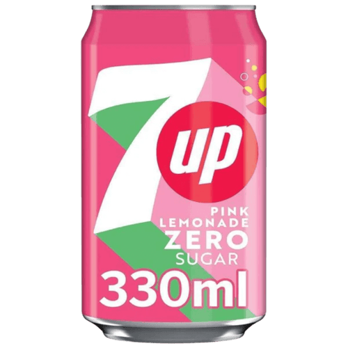 علبة 7UP PINK LEMONADE ZERO SUGAR | مشروب ليمون ور...
