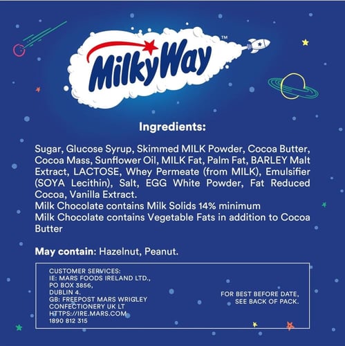 شوكولاتة ميلكي واي بالحليب – 6 قطع 129 جم Milky Wa...