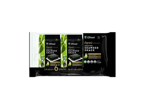 أوفود سناك أعشاب بحر محمصة عضوية بزيت الزيتون 24 ج...