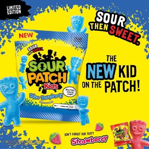 ساور باتش حلوى حامضة بنكهة التوت الأزرق 130 جم — S...