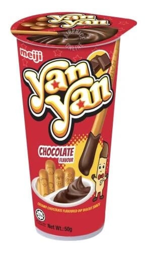 يان يان عيدان بسكويت بالشوكولاتة — 10 × 50 جم | Ya...