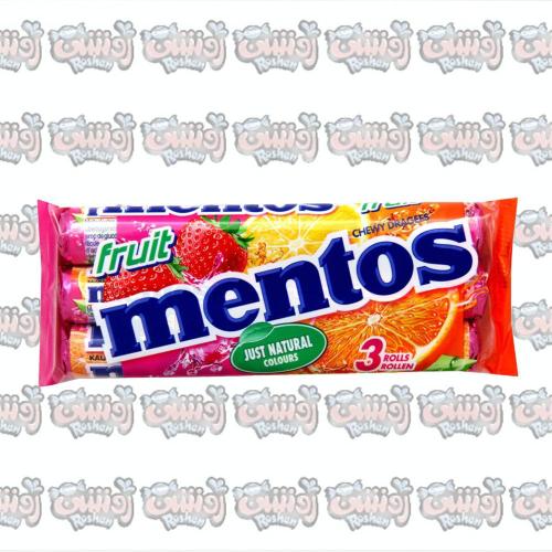 مينتوس رول نكهة الفواكه 3×38 جم | Mentos Fruit Rol...