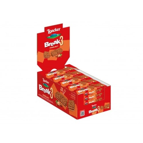 ويفر لواكر بريك 3 بالبندق – علبة 30 قطعة Loacker Q...