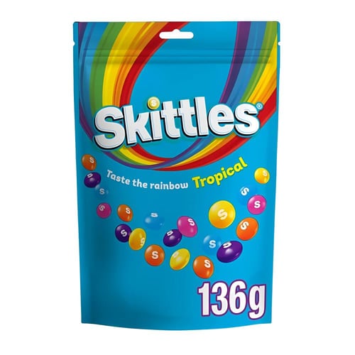 حلوى سكيتلز فواكه استوائية 136 جم Skittles Tropica...