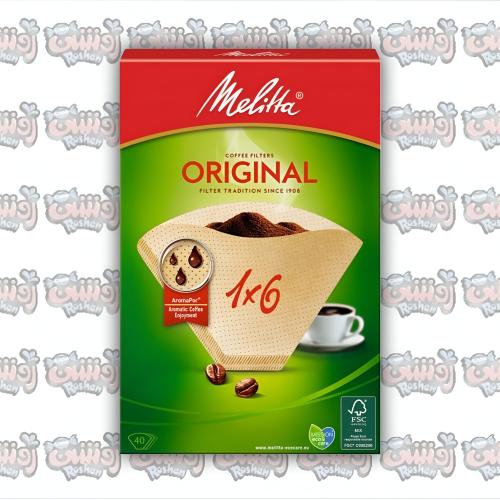 فلاتر قهوة أصلية من ميليتا مقاس 1×6 (40 فلتر) | Me...