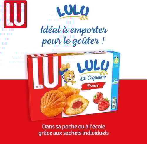 بسكويت لولو كوكلين محشو بالفراولة 165 جم LU La Coq...
