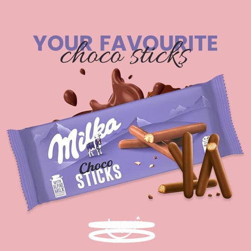 أعواد شوكولاتة ميلكا بالبسكويت 112 جم Milka Choco...