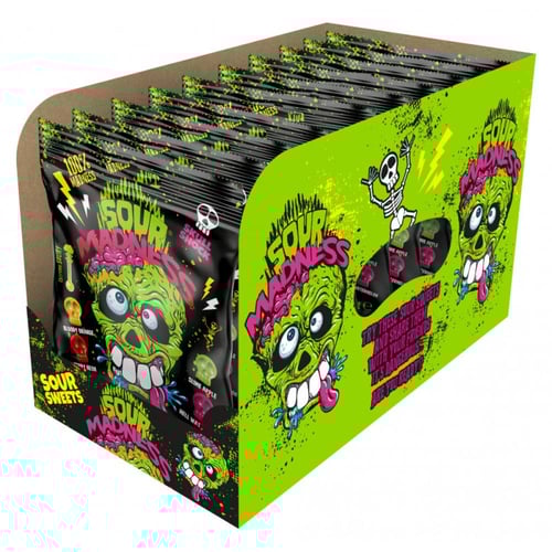 ساور مادنس حلوى حامضة بنكهة الفواكه المشكلة 60 جم...