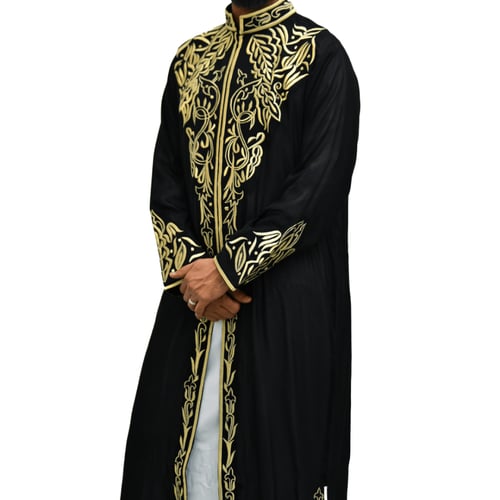 طقم عباية عريس اسود