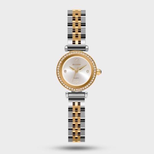 ساعة نسائية يتصميم انيق باللونين