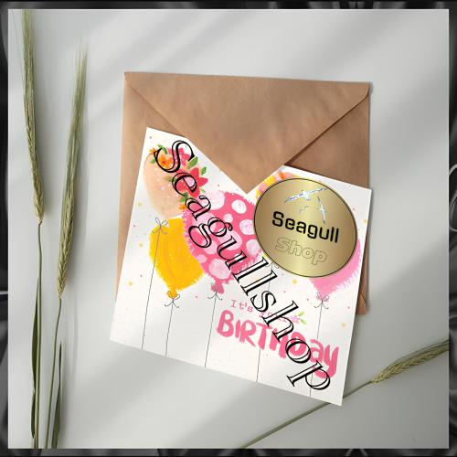 حصرياً | بطاقة عيد ميلاد بتصميم احتفالي على شكل با...