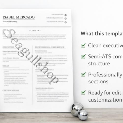 Exclusive | Semi-ATS Compatible Resume Template -...