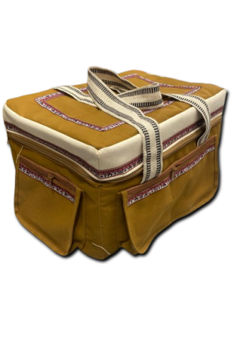 شنطة مطرز تنزاني بابيض