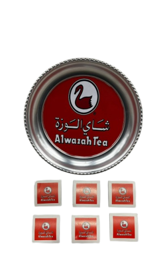 بكج صحن مع استكر شاي الوزة دائري