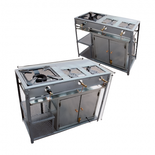 مطبخ مخيم 1عين كبير 2عين صغير مع فرن